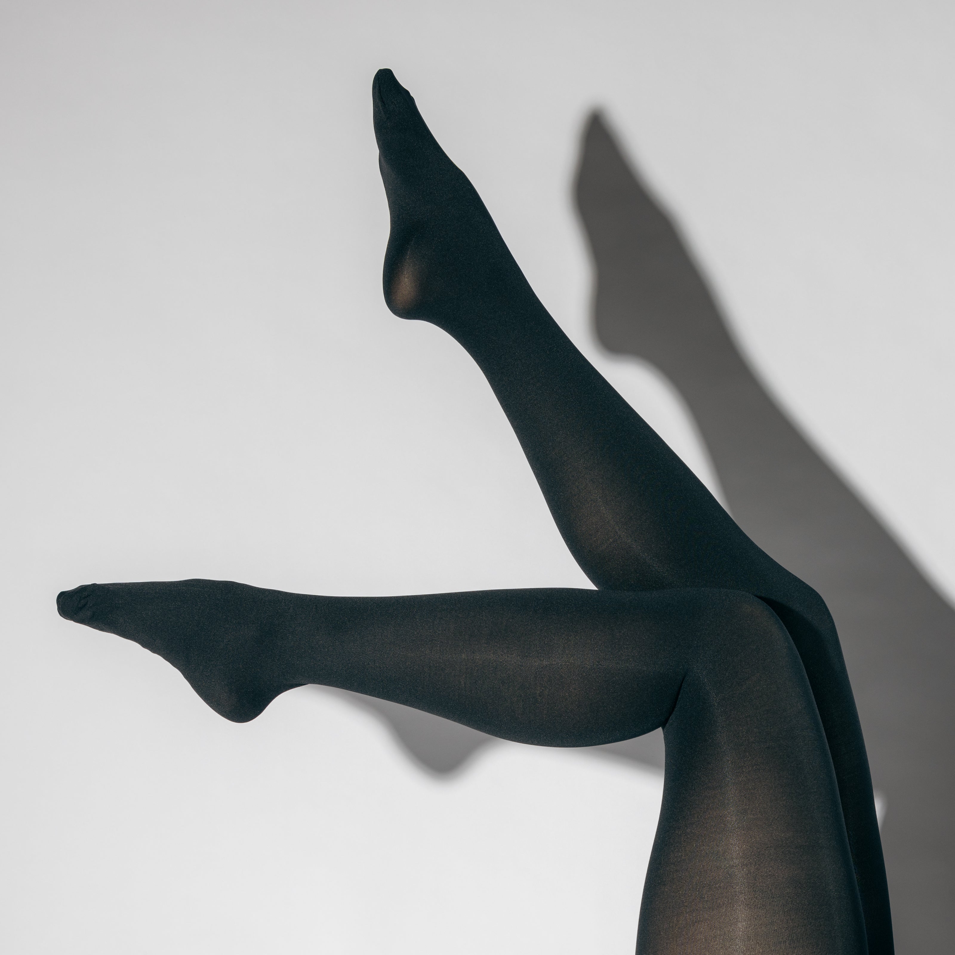 Josephine recycled polyamide black opaque tights by Miss Lala