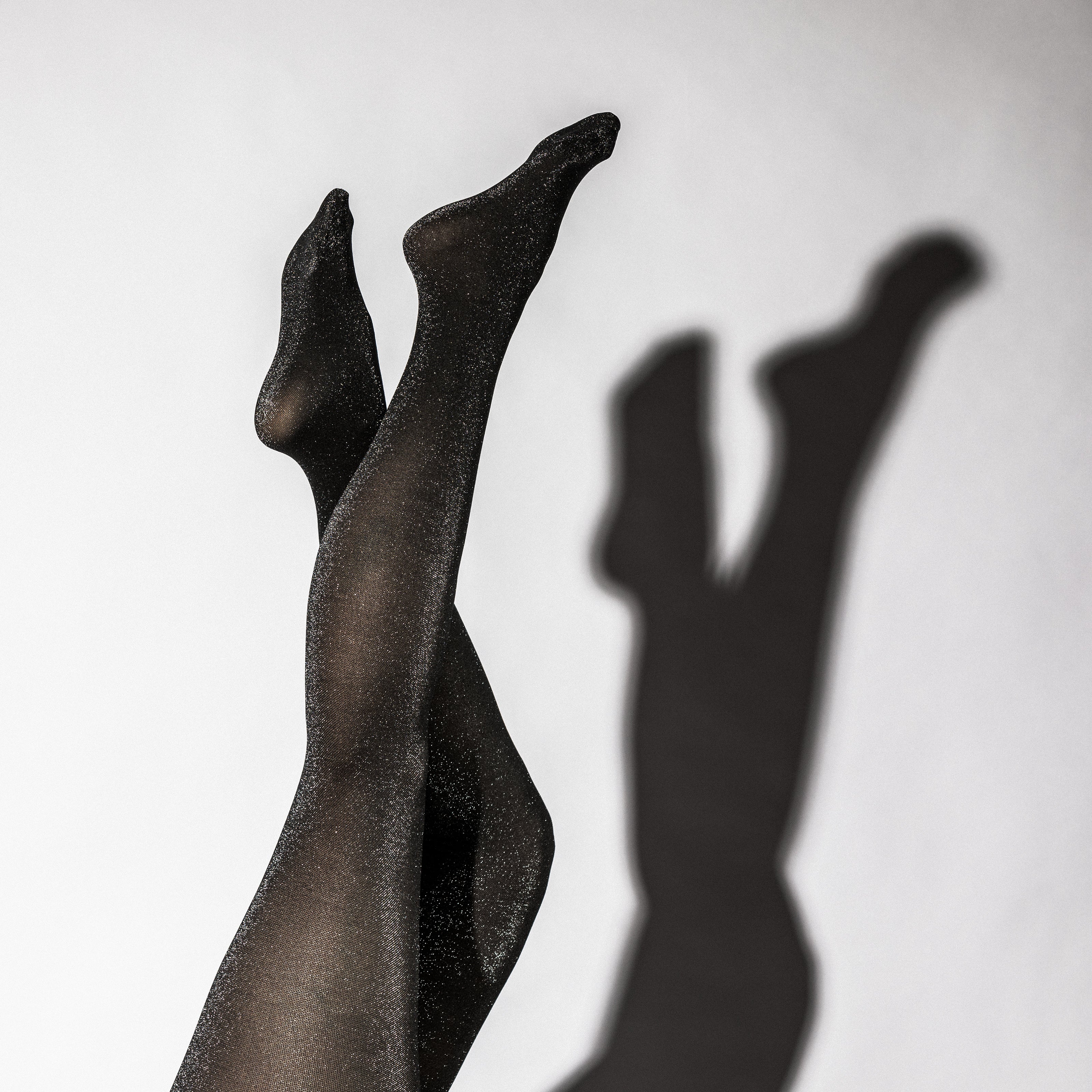 Donna Ethically Made Viscose and Merino Wool Tights Black 