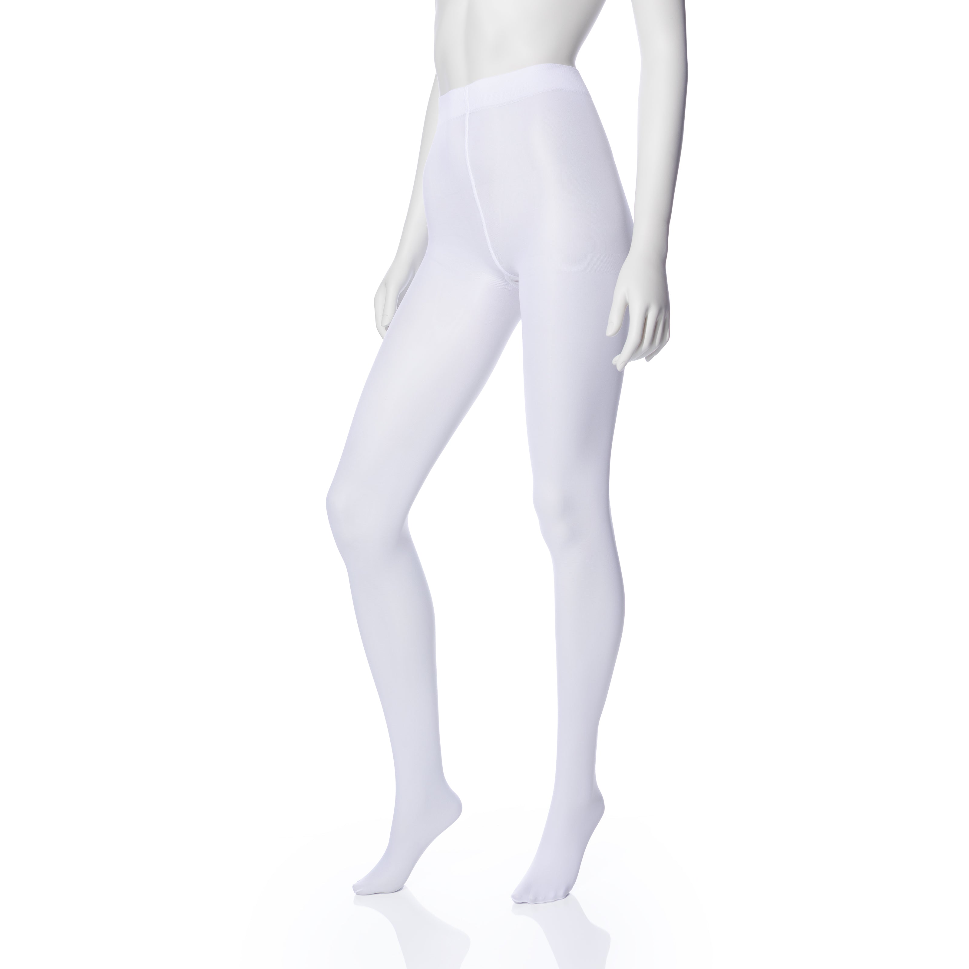 Albertina Recycled Polyamide Semi-Opaque Tights - White – Miss Lala